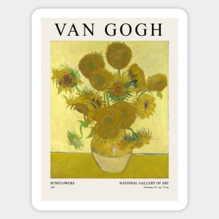 Van Gogh Sunflowers Exhibition Wall Art Sticker